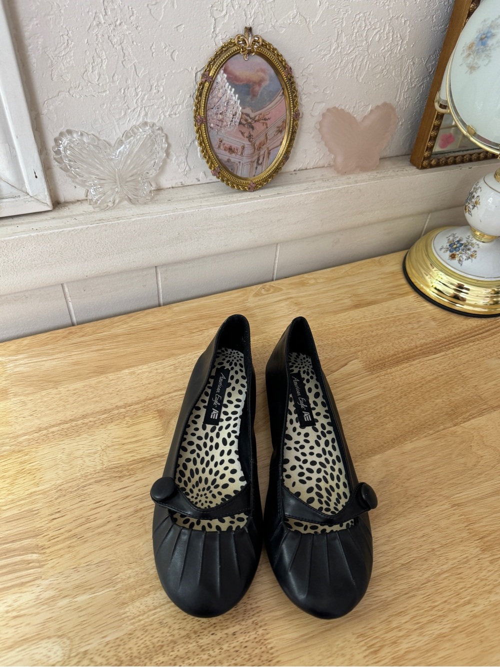 2000’s American Eagle Black Mary Jane Ballet Flats Size 8 Y2K Indie Coquette Fun